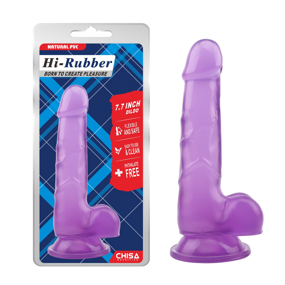 Dildo sottile da 7,7 pollici-viola