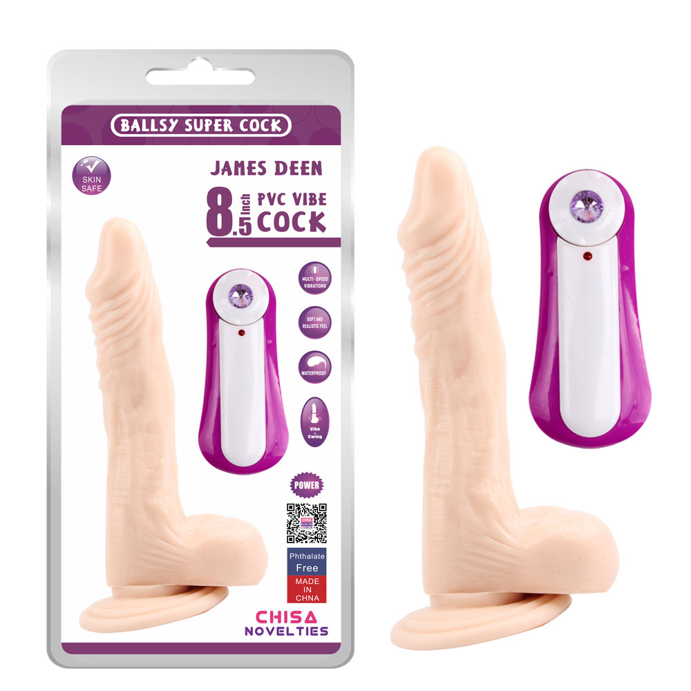 JAMES DEEN 8.5 Vibrante Dildo-Carne